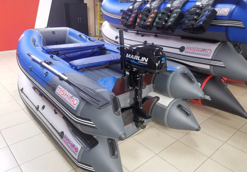 КОМПЛЕКТ ЛОДКА MISHIMO LITE 315 + МОТОР 5л.с в Братске