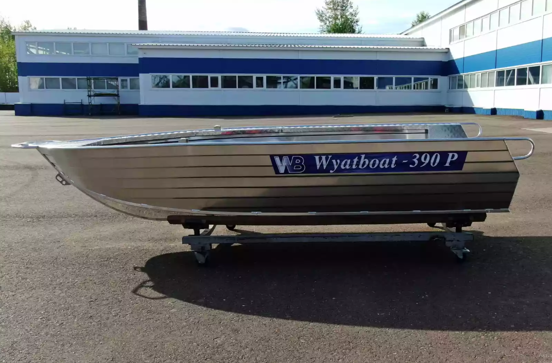 Алюминиевая лодка Wyatboat-390РМ увеличенный борт в Братске