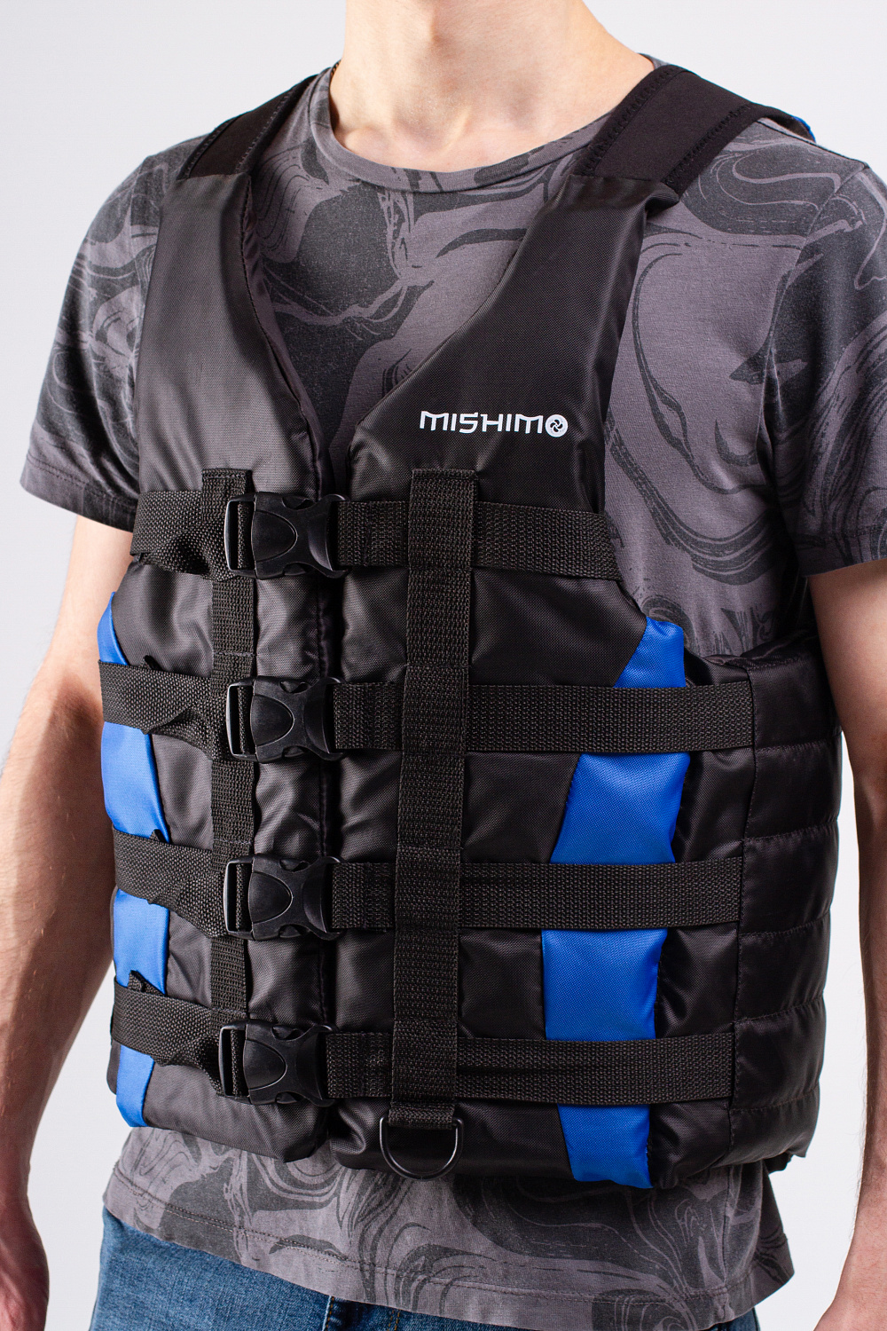 Жилет спасательный MISHIMO PRO Премиум качества Черно-синий в Братске