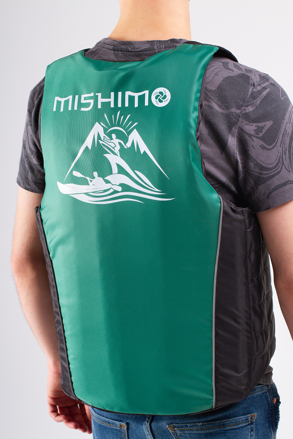 Жилет спасательный MISHIMO PRO Премиум качества Черно-зеленый в Братске