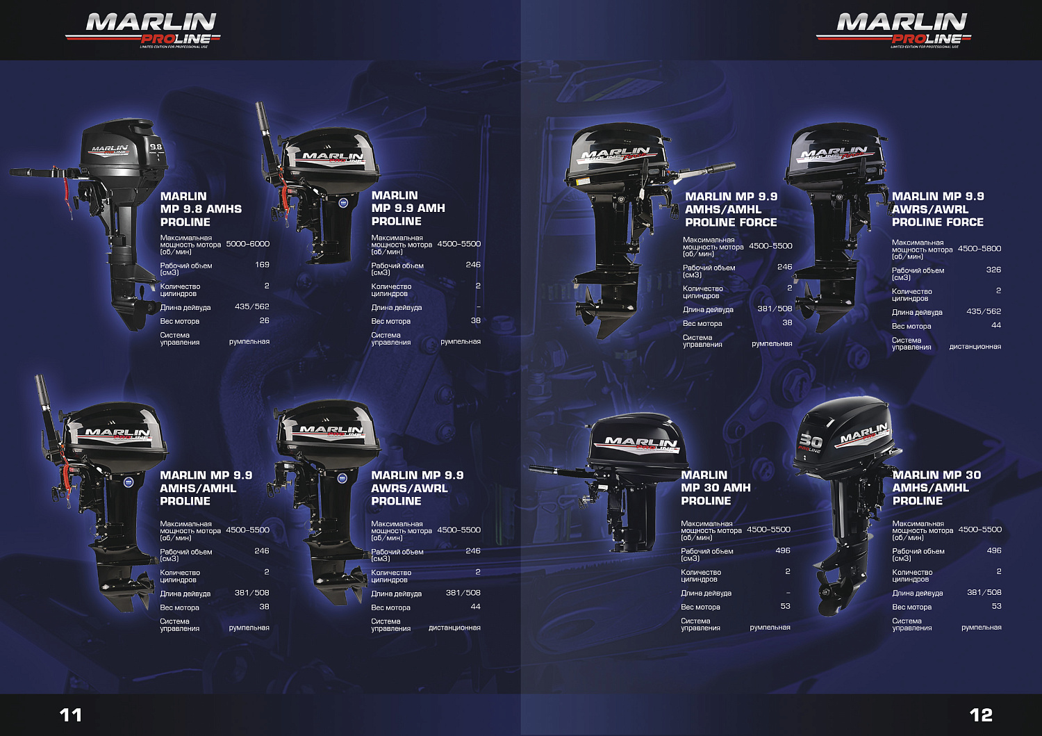 Лодочный мотор MARLIN PROLINE MP 50 AMH ПОД ВОДОМЕТ в Братске